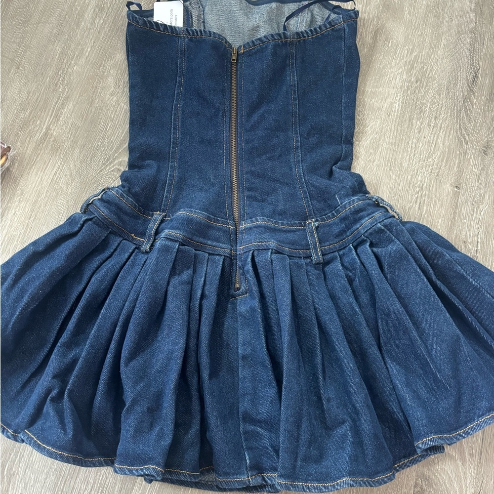 NWT Windsor Flirt Factor Belted Denim Dress - Picture 6 of 8